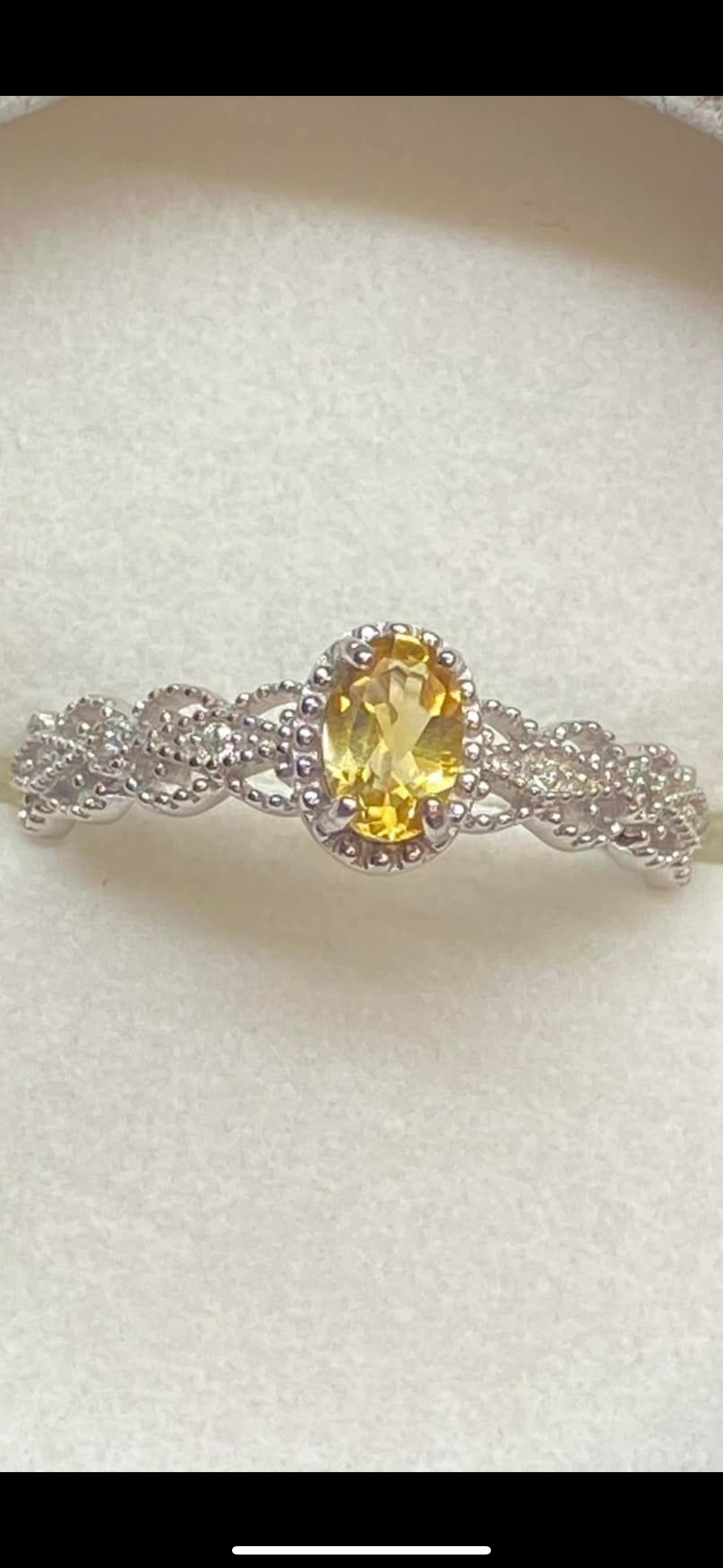 S925 Elegant Citrine ring